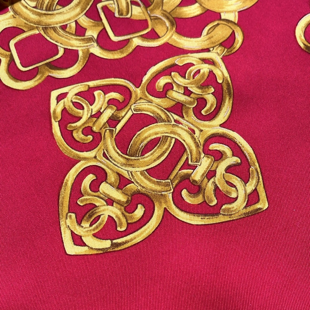 Chanel CC Chain-Link Silk Scarf 90